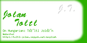 jolan toltl business card